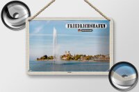 Blechschild Städte Friedrichshafen Fontaine Fluss Deko 18x12cm Schild