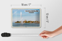 Blechschild Städte Friedrichshafen Fontaine Fluss Deko 18x12cm Schild