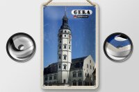 Blechschild Städte Gera Rathaus Altstadt Architektur 12x18cm Schild