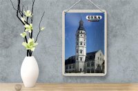 Blechschild Städte Gera Rathaus Altstadt Architektur 12x18cm Schild