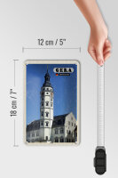 Blechschild Städte Gera Rathaus Altstadt Architektur 12x18cm Schild