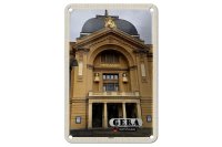 Blechschild Städte Gera Theater Deko Mittelalter 12x18cm Schild