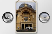 Blechschild Städte Gera Theater Deko Mittelalter 12x18cm Schild