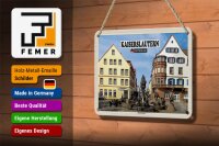 Blechschild Städte Kaiserslautern Kaiserbrunnen Deko 18x12cm Schild