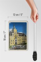 Blechschild Städte Oldenburg Schloss Architektur Deko 12x18cm Schild
