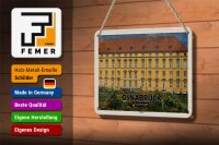 Blechschild Städte Osnabrück Schloss Mittelalter Deko 18x12cm Schild