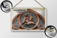 Blechschild Städte Paderborn Drei Hasen-Fenster 18x12cm Schild