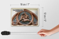 Blechschild Städte Paderborn Drei Hasen-Fenster 18x12cm Schild
