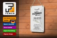 Blechschild Spruch Guten Freunden gibt man nichts 12x18cm