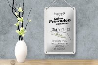 Blechschild Spruch Guten Freunden gibt man nichts 12x18cm