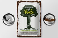 Blechschild Spruch Familie ist wie ein Baum 12x18cm Dekoration