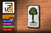 Blechschild Spruch Familie ist wie ein Baum 12x18cm Dekoration