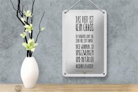 Blechschild Spruch Wohnung hier kein Chaos 12x18cm Geschenk Schild