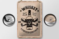 Blechschild Spruch Whiskey 25 years Limited Edition 12x18cm Schild