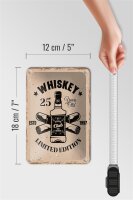 Blechschild Spruch Whiskey 25 years Limited Edition 12x18cm Schild