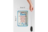 Blechschild Spruch Kinder wenn ich bis drei zähle 12x18cm Schild