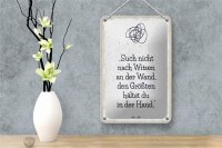Blechschild Spruch Such nicht nach Witzen an der Wand 12x18cm Schild