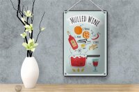 Blechschild Rezept Mulled Wine Orange Wine Anise 12x18cm Dekoration
