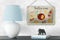 Blechschild Rezept Mulled Wine Anise Honey Apple 18x12cm Dekoration