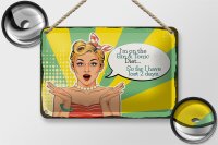 Blechschild Spruch I´m on the Gin & Tonic Diet 18x12cm Dekoration