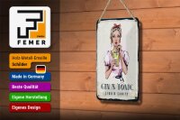 Blechschild Alkohol Gin & Tonic Liquid Sanity 12x18cm