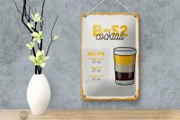 Blechschild Rezept B-52 Cocktail Recipe Orange 12x18cm Dekoration