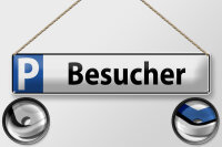 Blechschild Parken 46x10cm Parkplatzschild Besucher Dekoration