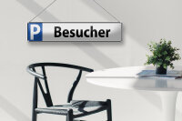 Blechschild Parken 46x10cm Parkplatzschild Besucher Dekoration