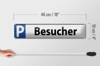 Blechschild Parken 46x10cm Parkplatzschild Besucher Dekoration