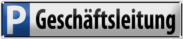 Blechschild Parken 46x10cm Parkplatzschild Geschäftsleitung Dekoration