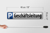 Blechschild Parken 46x10cm Parkplatzschild Geschäftsleitung Dekoration