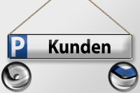 Blechschild Parken 46x10cm Parkplatzschild Kunden Dekoration