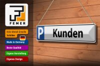 Blechschild Parken 46x10cm Parkplatzschild Kunden Dekoration