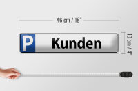 Blechschild Parken 46x10cm Parkplatzschild Kunden Dekoration