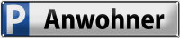 Blechschild Parken 46x10cm Parkplatzschild Anwohner...