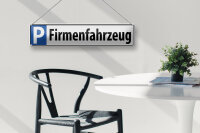 Blechschild Parken 46x10cm Parkplatzschild Firmenfahrzeug Dekoration