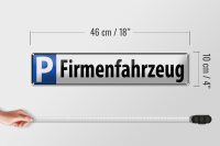 Blechschild Parken 46x10cm Parkplatzschild Firmenfahrzeug Dekoration