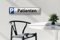 Blechschild Parken 46x10cm Parkplatzschild Patienten Dekoration