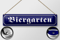 Blechschild Straßenschild 46x10cm Biergarten...
