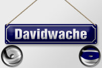 Blechschild Straßenschild 46x10cm Davidwache...