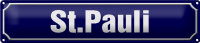 Blechschild Straßenschild 46x10cm St. Pauli Hamburg...