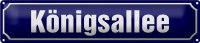 Blechschild Straßenschild 46x10cm Königsallee...