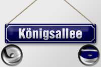 Blechschild Straßenschild 46x10cm Königsallee...