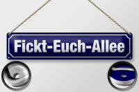 Blechschild Straßenschild 46x10cm Fickt-Euch-Allee...