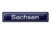 Blechschild Straßenschild 46x10 cm Sachsen blaues...