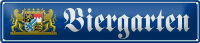 Blechschild Straßenschild 46x10cm Biergarten...