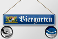 Blechschild Straßenschild 46x10cm Biergarten...