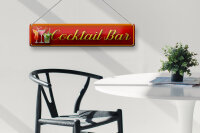 Blechschild 46x10cm Cocktail Bar Kneipe Pub Küche rotes Schild