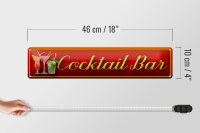 Blechschild 46x10cm Cocktail Bar Kneipe Pub Küche rotes Schild