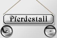 Blechschild Straßenschild 46x10cm Pferdestall...